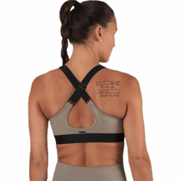 Padded Crossback Bra Beige