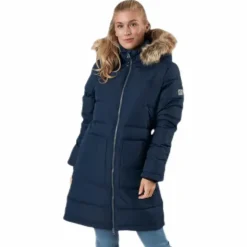 Paranaque Long Down Parka Jacket Blue