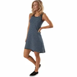 Pasadena Dress Blue/White