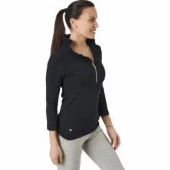 Patrice 3/4 Polo Shirt Black