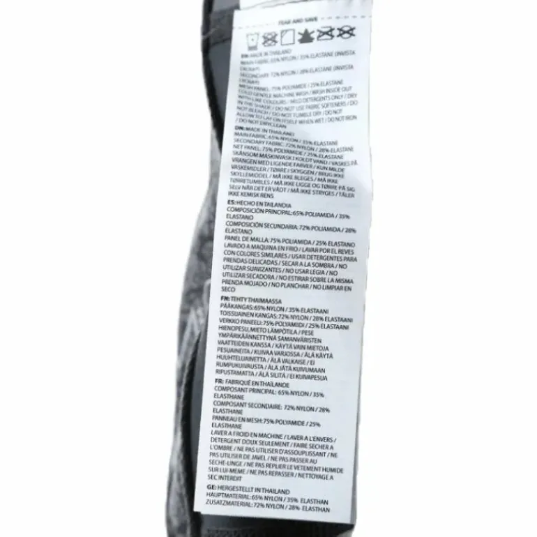 Patterned Mid-Rise Compression 7/8 Tights Black/Grey