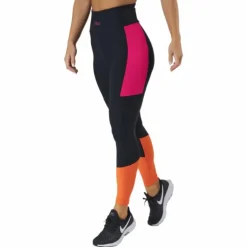 Paula High Waist 7/8 Tight Black-beetroot Purple-mandarin
