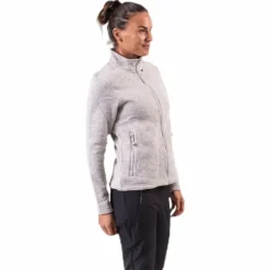 Paulina Melange Fleece Jacket Beige