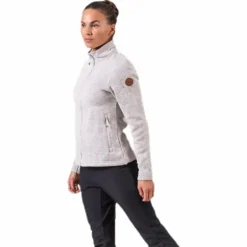 Paulina Melange Fleece Jacket Beige
