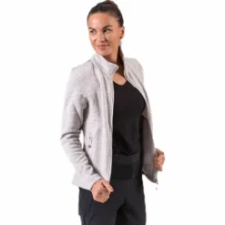 Paulina Melange Fleece Jacket Beige