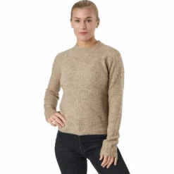 Pcellen Ls O-neck Knit Bc Silver Mink