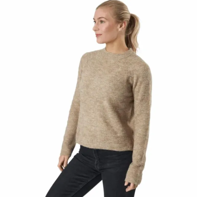 Pcellen Ls O-neck Knit Bc Silver Mink