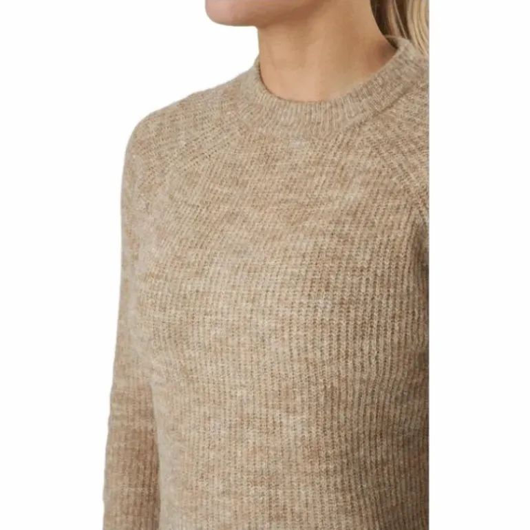 Pcellen Ls O-neck Knit Bc Silver Mink