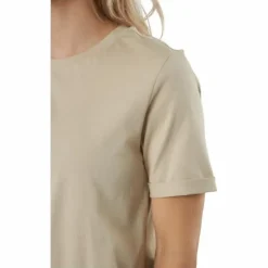 Pcria Ss Fold Up Solid Tee Noo White Pepper