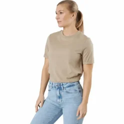 Pcria Ss Fold Up Solid Tee Bc Silver Mink