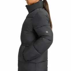 Pebble Drawstring Coat Black