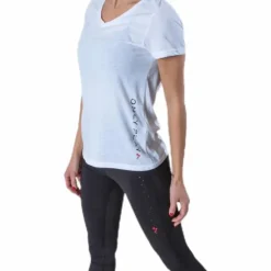 Performance Athl V-Neck Ss Tee White