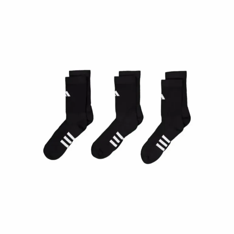 Performance Cushioned Crew Socks 3 Pairs Black