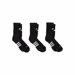 Performance Cushioned Crew Socks 3 Pairs Black