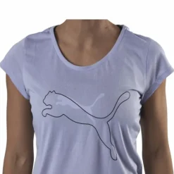 Performance Heather Cat Tee Purple