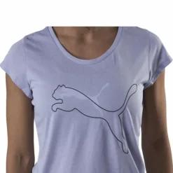 Performance Heather Cat Tee Purple