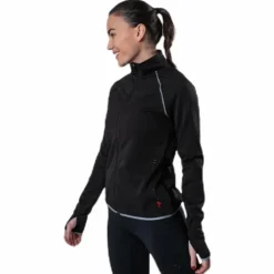 Performance Run Brushed Ls Zip Black
