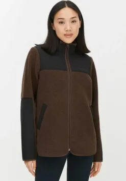 Phoebe Pile Jacket Seal Brown