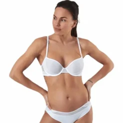 Pique Lace Lightly Lined Demi White