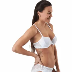 Pique Lace Lightly Lined Demi White