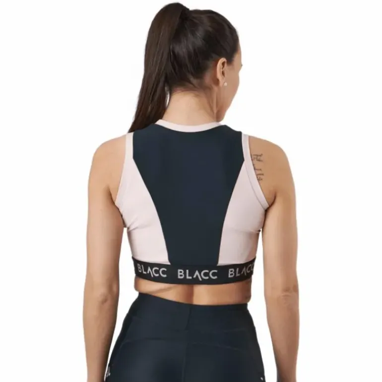 Power X Crop Top Black / Pink