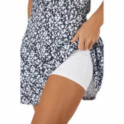 Printed 16-Inch Golf Skirt Black