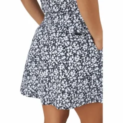Printed 16-Inch Golf Skirt Black