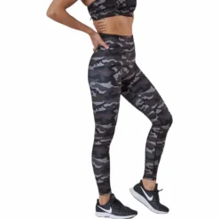 Printed Sport Tights Grey