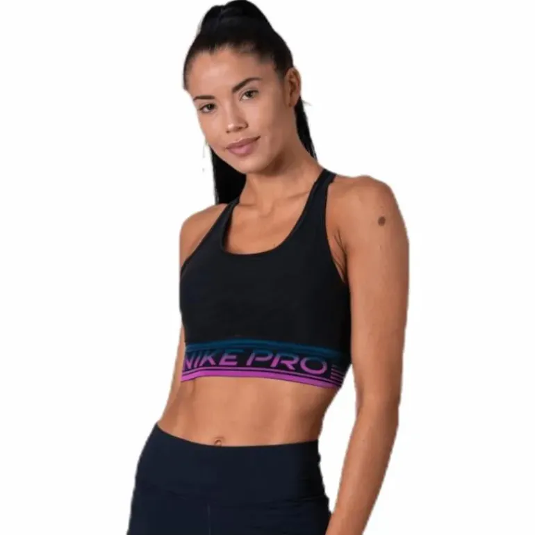 Pro Medium Pad Mesh Bra Black