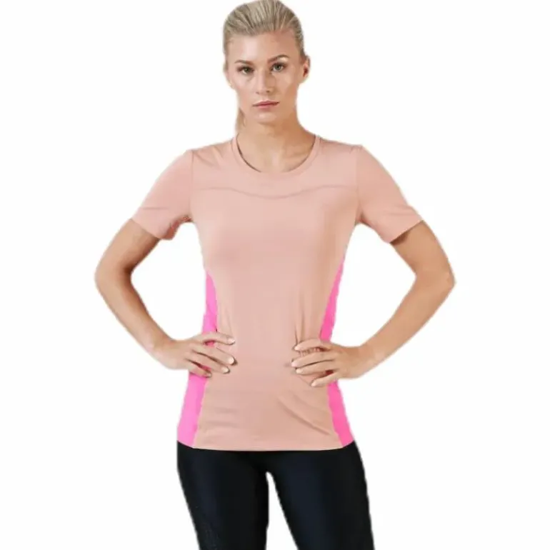 Pro Short-Sleeve Top Pink/White