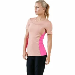 Pro Short-Sleeve Top Pink/White