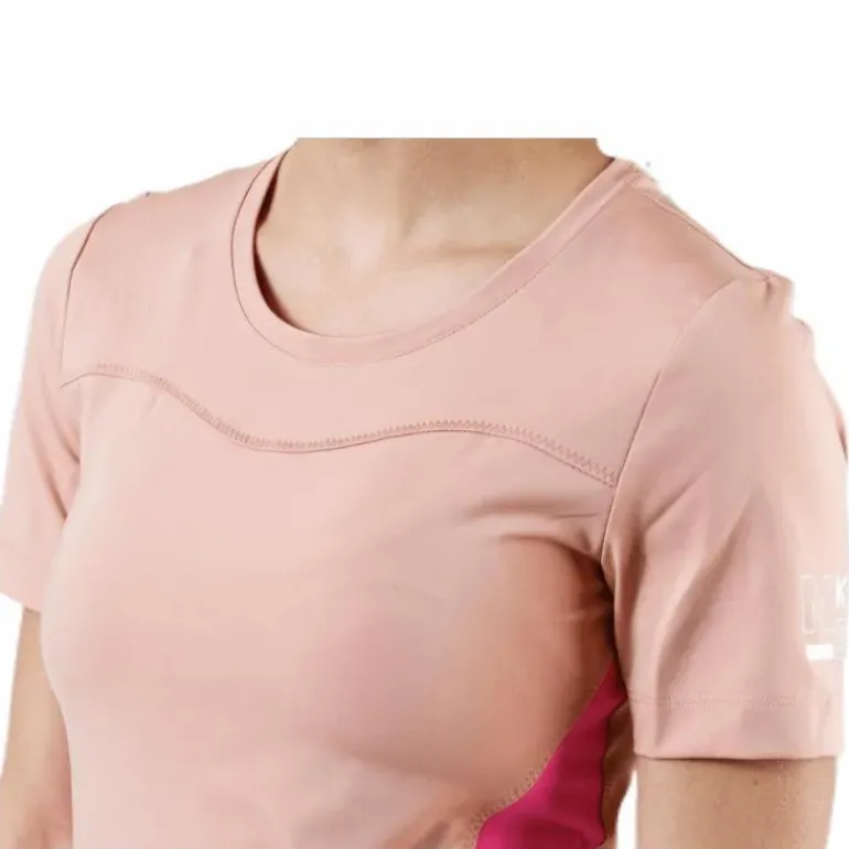 Pro Short-Sleeve Top Pink/White