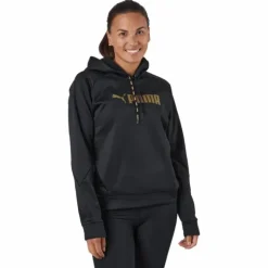 Puma Fit Tech Knit Po Hoodie Puma Black-metallic Gold