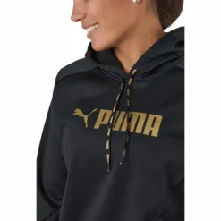 Puma Fit Tech Knit Po Hoodie Puma Black-metallic Gold