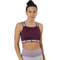Puma Strong Crop Top Grape Wine
