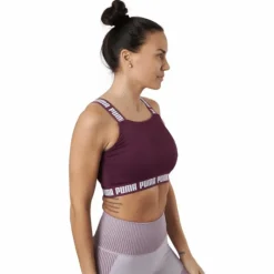Puma Strong Crop Top Grape Wine