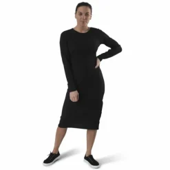Quinn Rib Dress Black