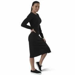 Quinn Rib Dress Black