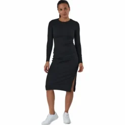 Quinn Rib Dress Black