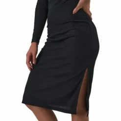 Quinn Rib Dress Black