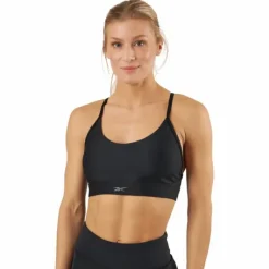 Reebok Lux Strappy Sports Bra Black