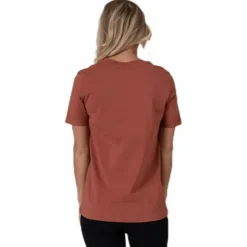 Ria Ss Fold Up Solid Tee Brown
