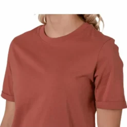 Ria Ss Fold Up Solid Tee Brown