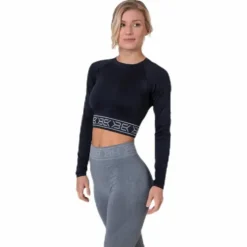 Rib Seamless LS Black