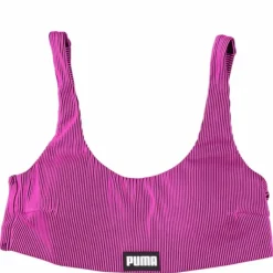 Ribbed Scoop Neck Top Pink/black