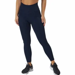 Ribbed Seamless Tights Navy Blue