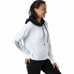 Rival Terry Geo Hoodie White