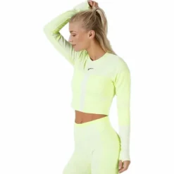 Run Tech Pack Knit Top LS White/Green