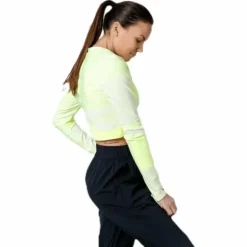 Run Tech Pack Knit Top LS White/Green