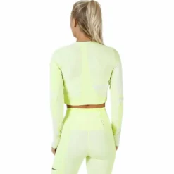 Run Tech Pack Knit Top LS White/Green